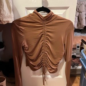 Forever 21 sheer brown shirt